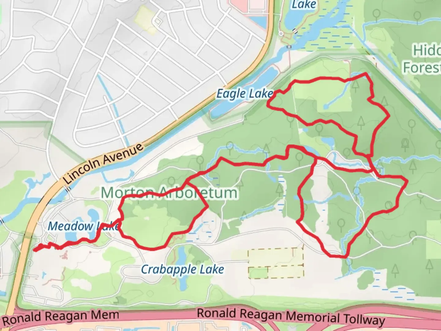 An image depicting the trail Heritage Trail and Main Trail Loop - 1 from Meadow Lake and its surrounding area.