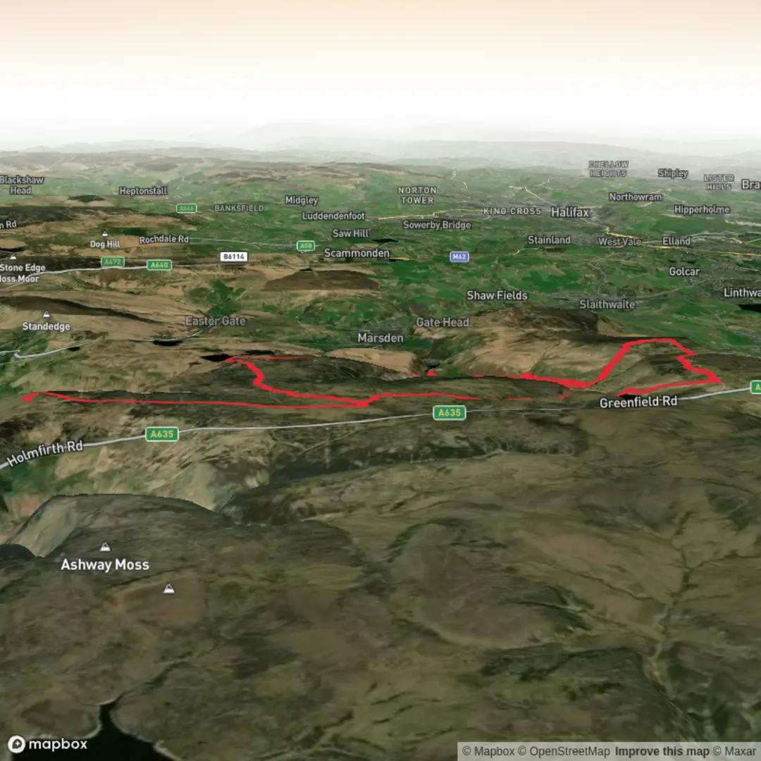 An image depicting the trail Wessenden Moor and its surrounding area.