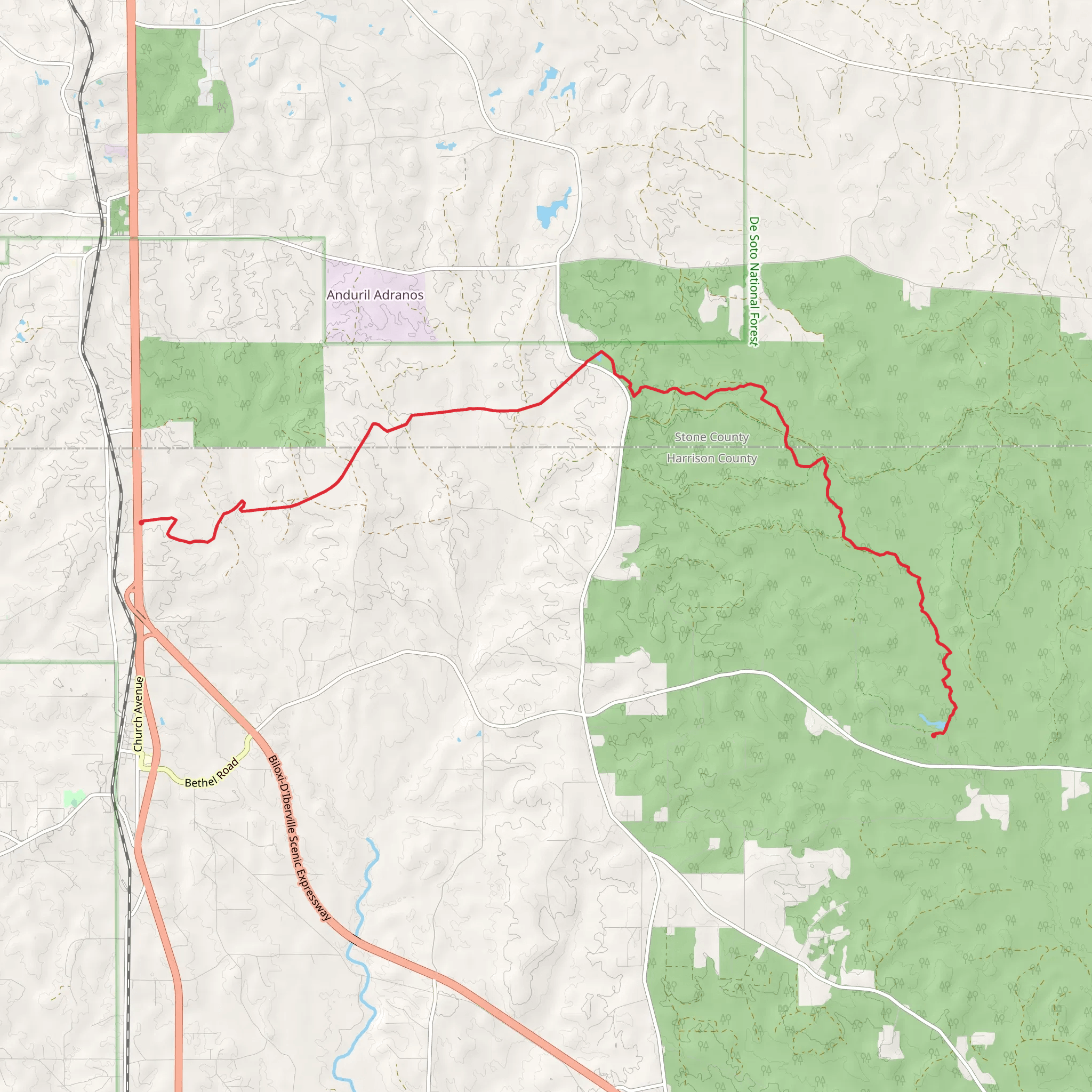 Tuxachanie Trail mobile static map