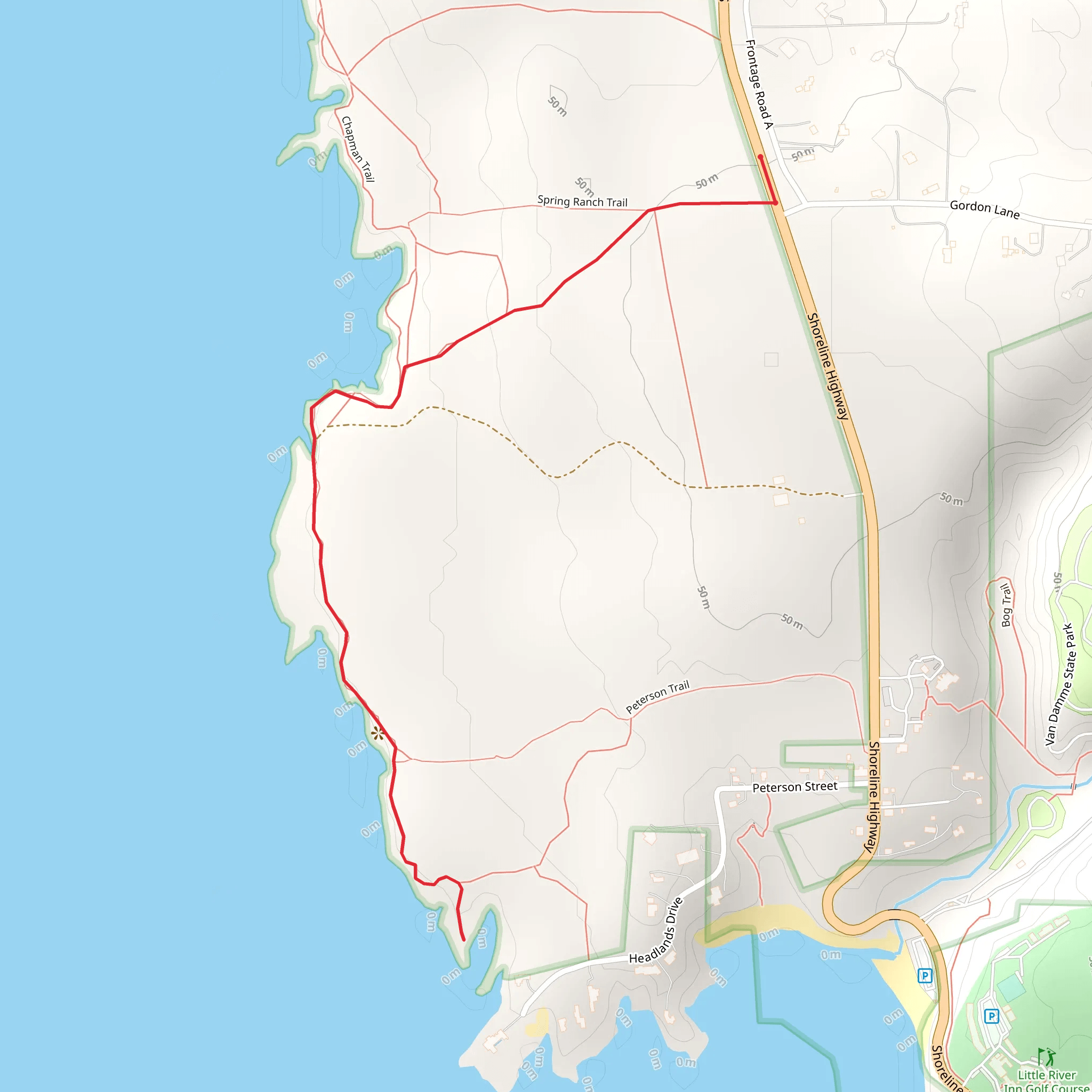 Spring Ranch Trail mobile static map