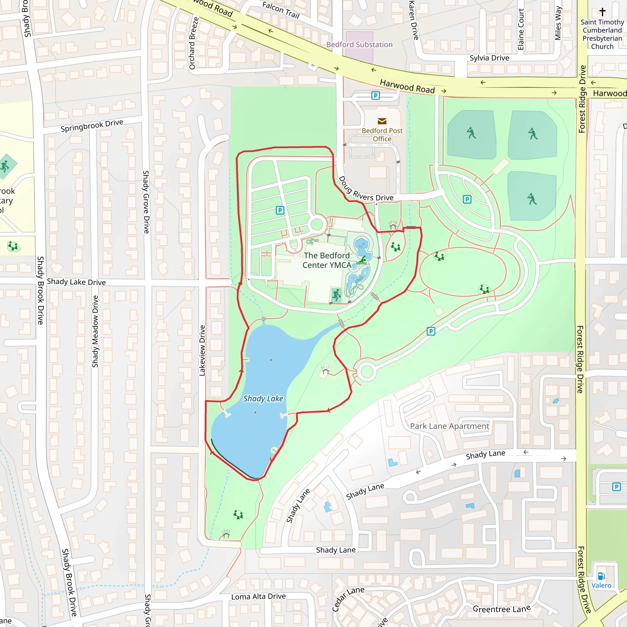 Shady Lake Loop mobile static map