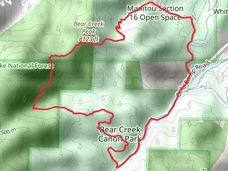 Bear Creek Cañon Park and Palmer Red Rock Loop Trail