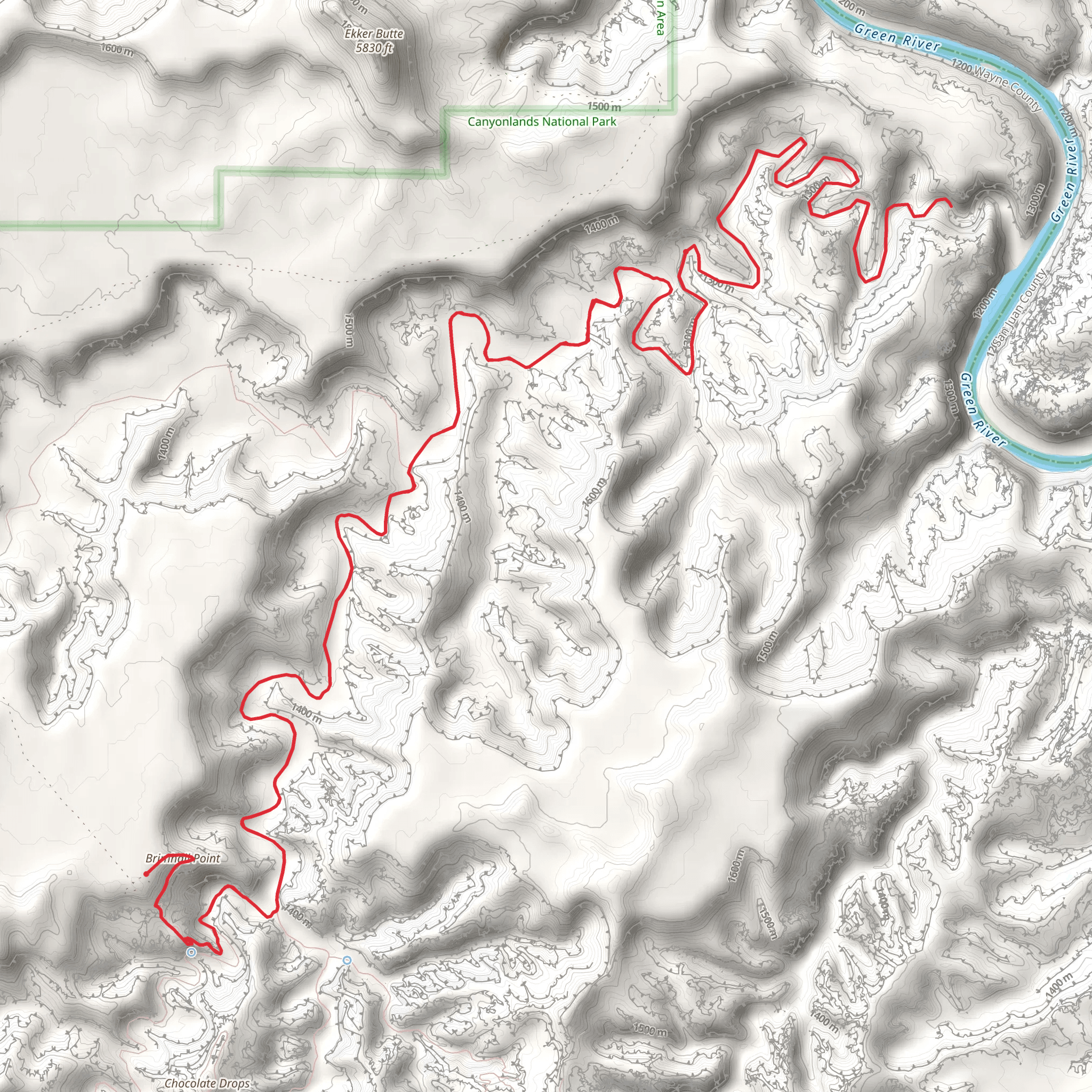 Lower Horse Canyon via South Fork Horse Canyon Trail mobile static map