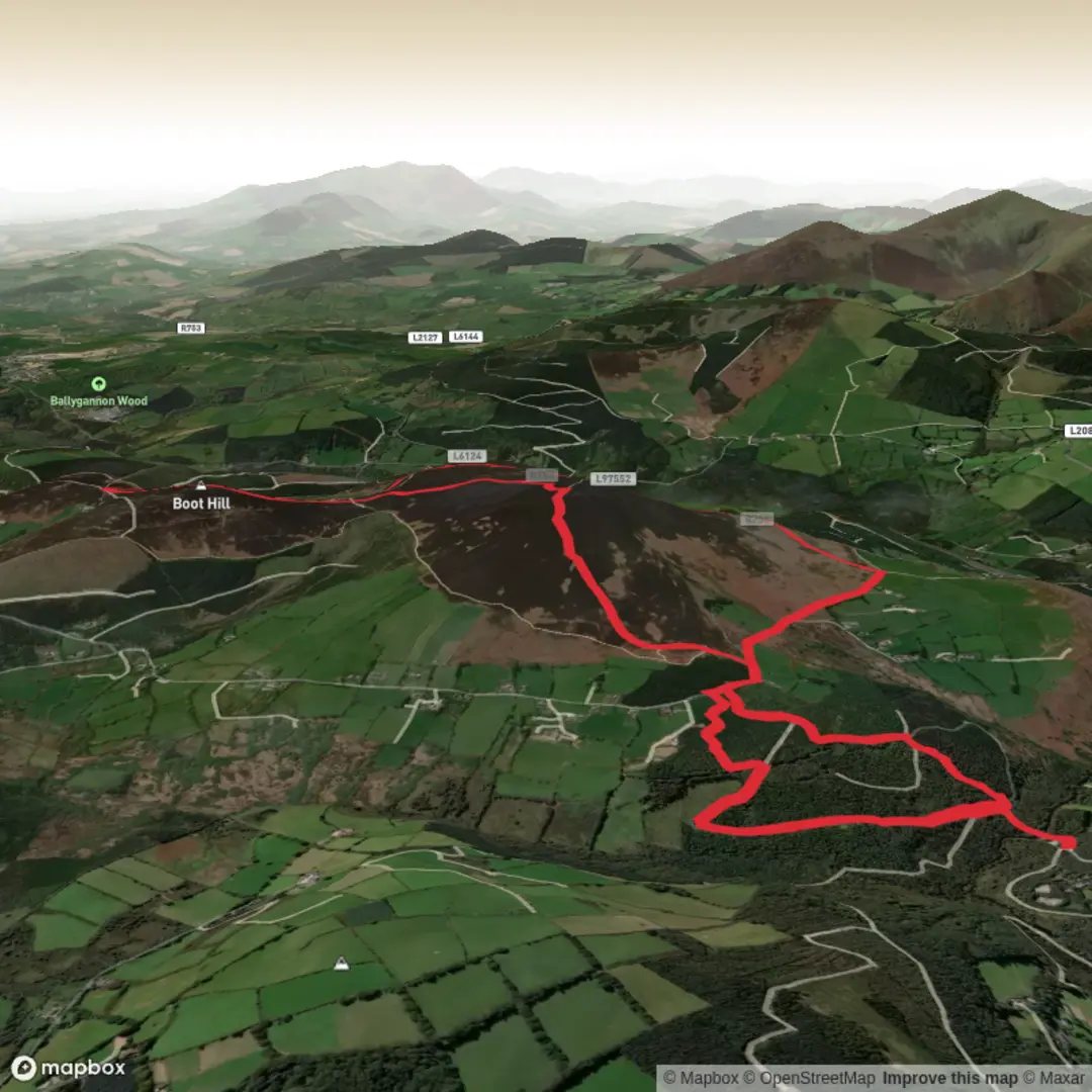 An image depicting the trail Trooperstown Hill 22 and its surrounding area.