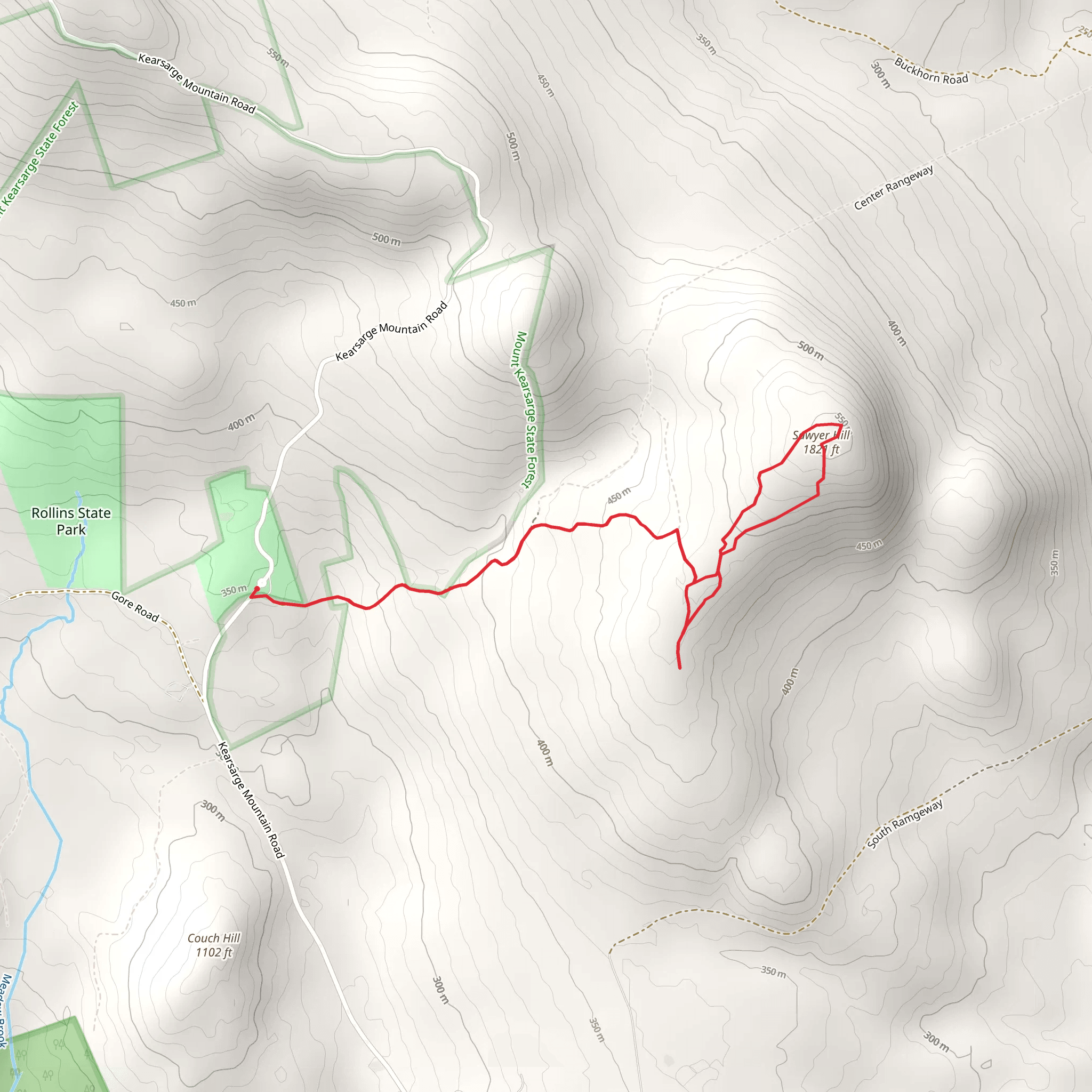 Sawyer Hill Loop mobile static map