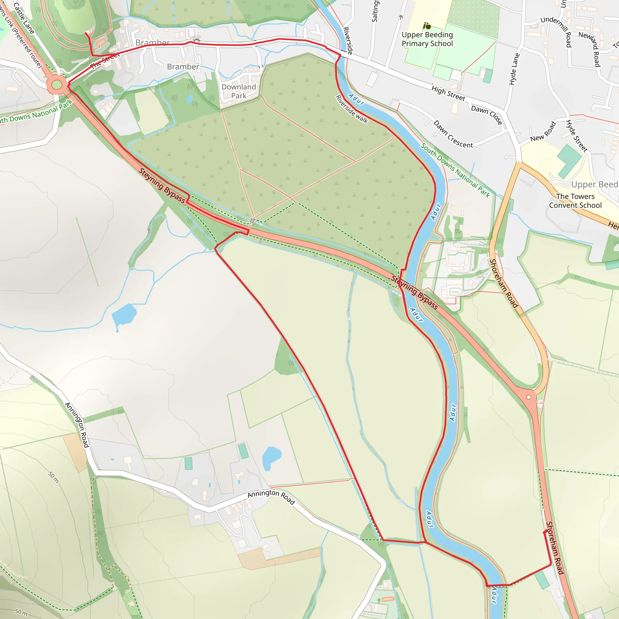 Bramber Castle and River Adur Loop - Botolphs | West Sussex | England
