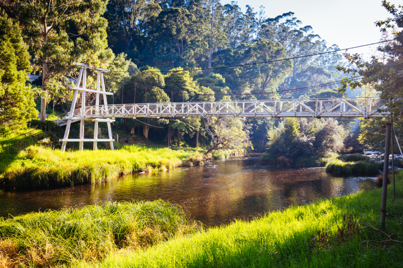 An image depicting the trail High-Low Aqueduct and River Walk and its surrounding area.