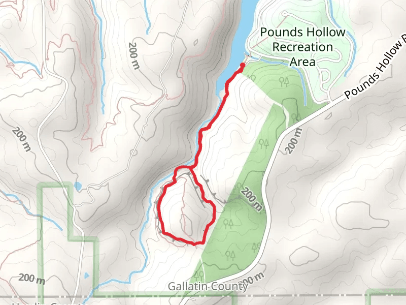 Rim Rock Loop Trail from Pounds Hollow Lake