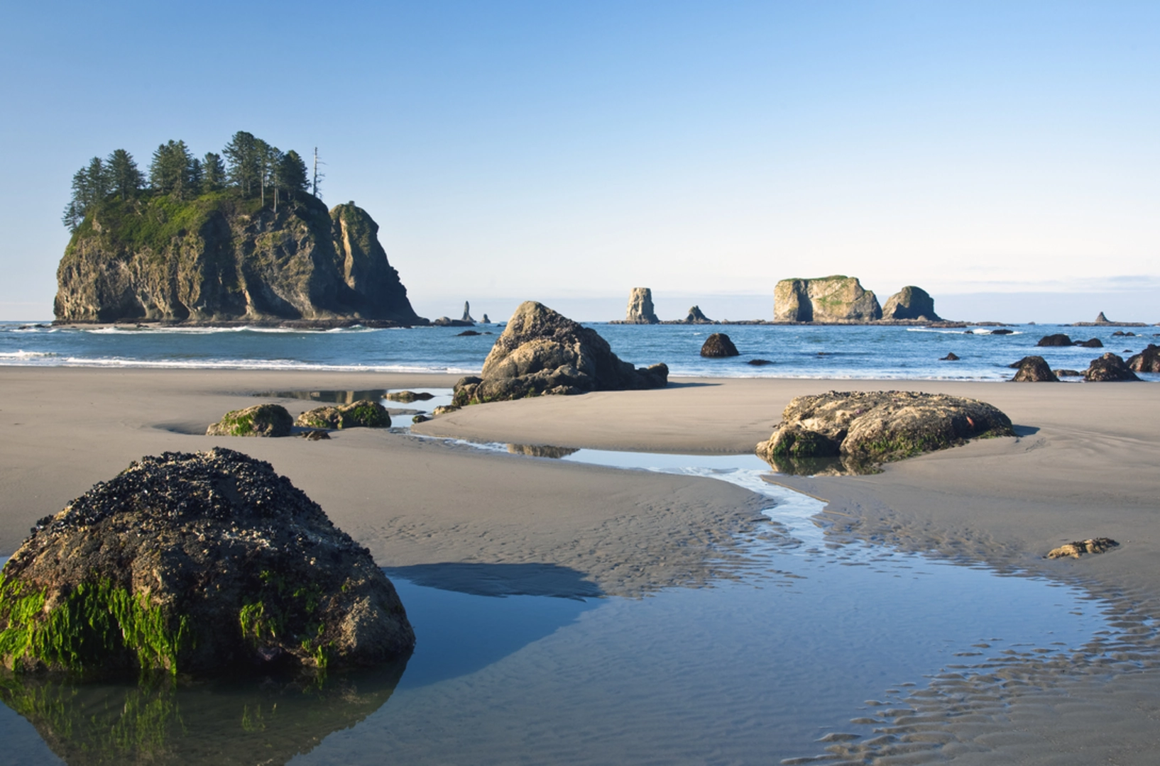 An image depicting the trail Second Beach Trail and its surrounding area.