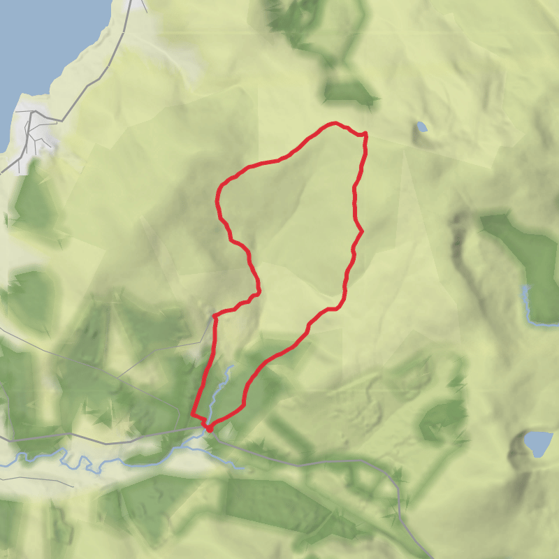 A map preview of the recording County Wicklow Hiking.