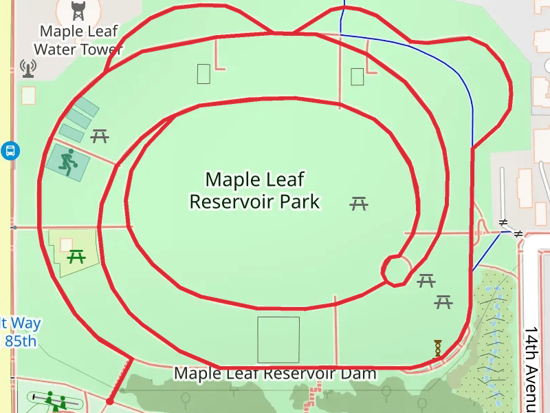 Maple Leaf Reservoir Park Loop