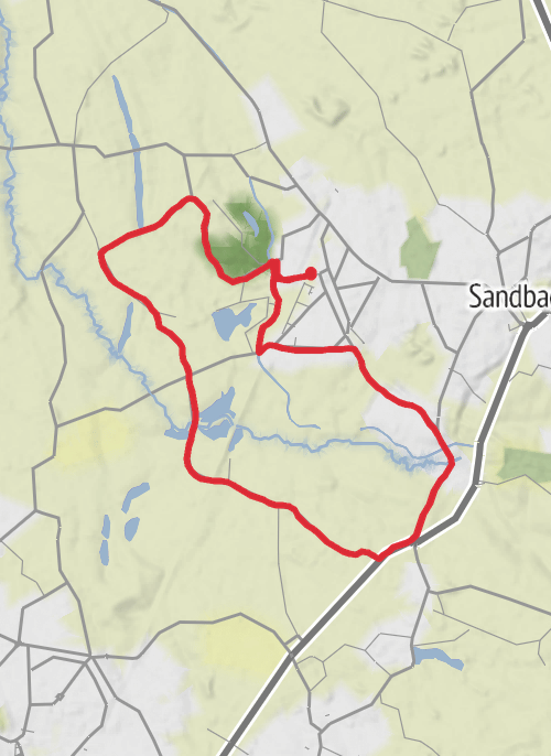 Hike from Ettiley Heath mobile static map