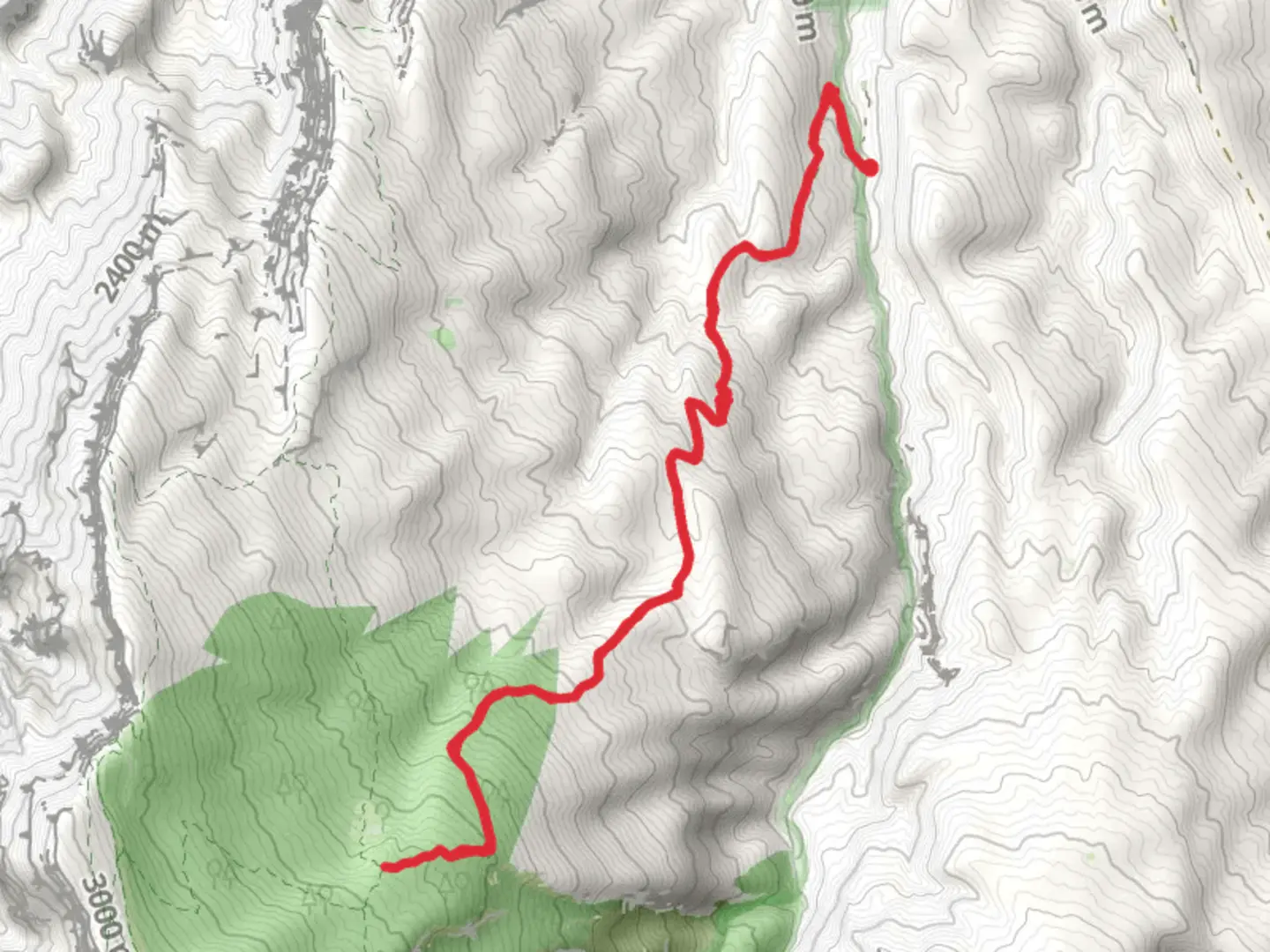 An image depicting the trail Osha Spring Trail and its surrounding area.