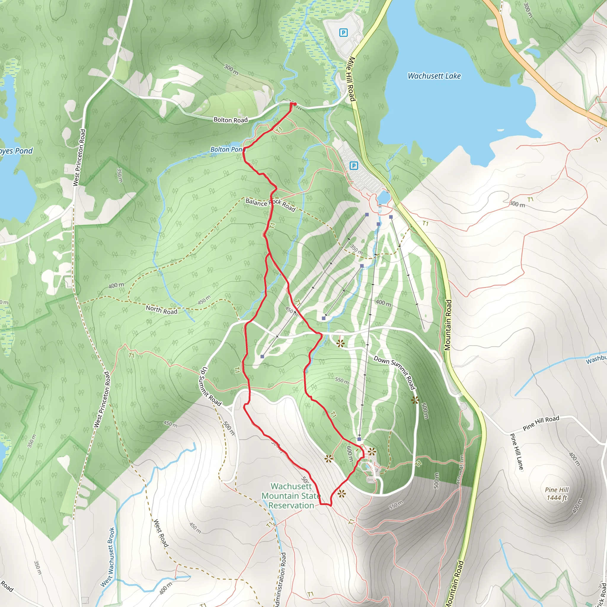 Mount Wachusett from Bolton Road mobile static map