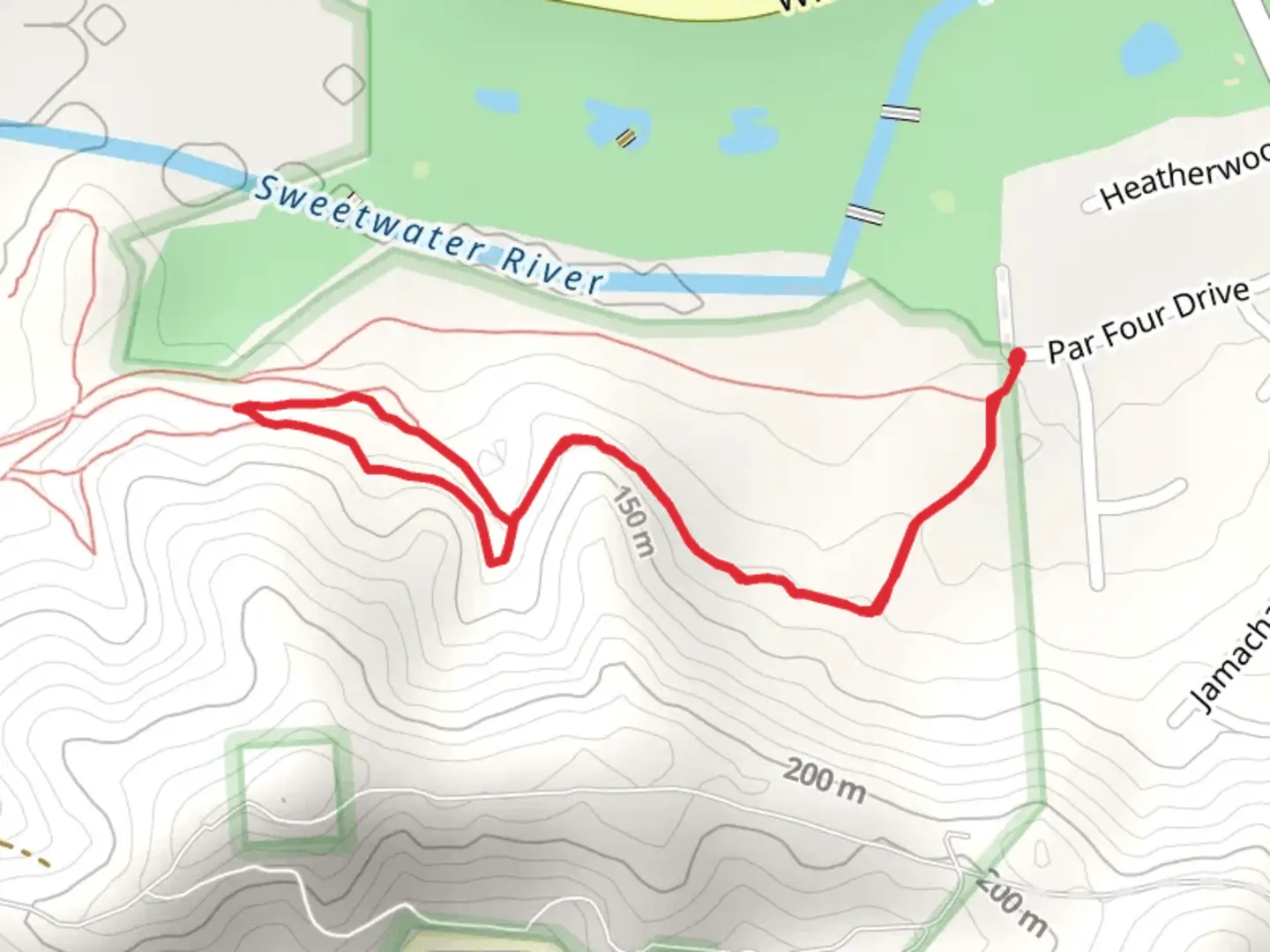 An image depicting the trail Par Four Short Walk and its surrounding area.