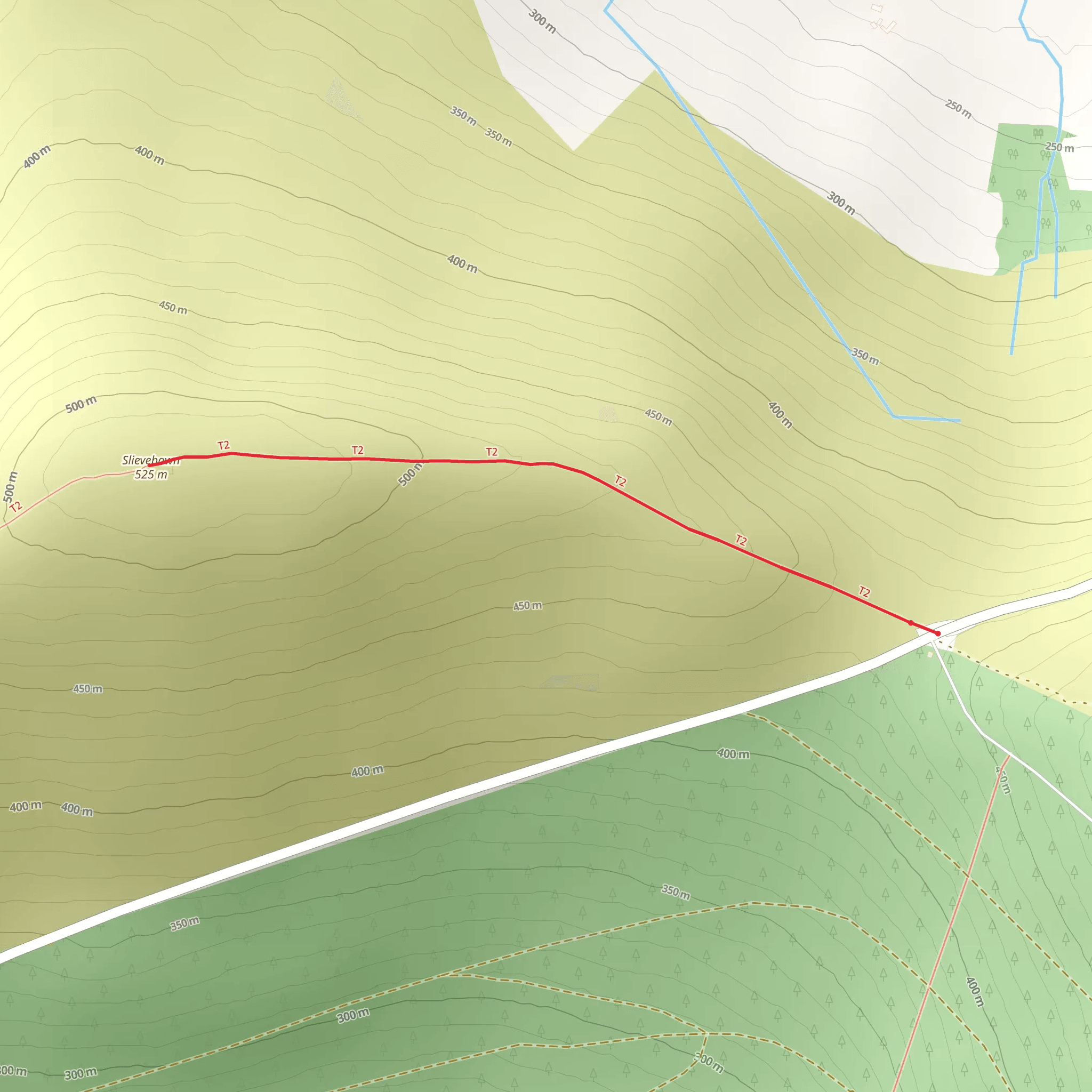 Slievebawn from The Nine Stones mobile static map