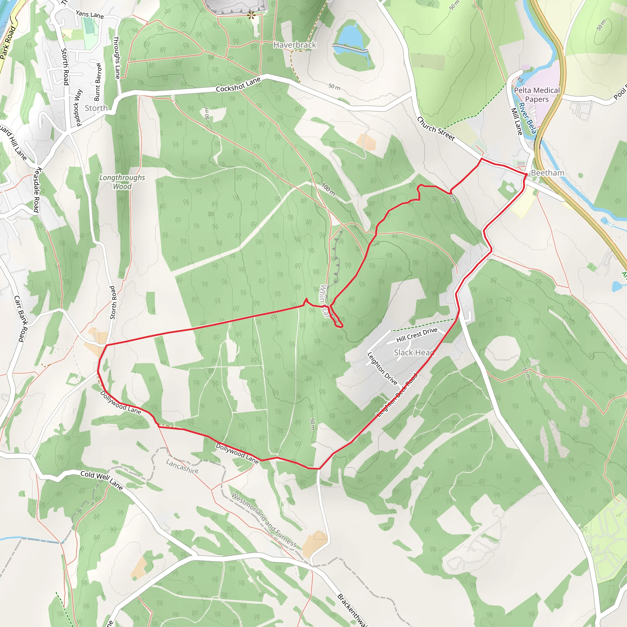 Beetham Loop mobile static map
