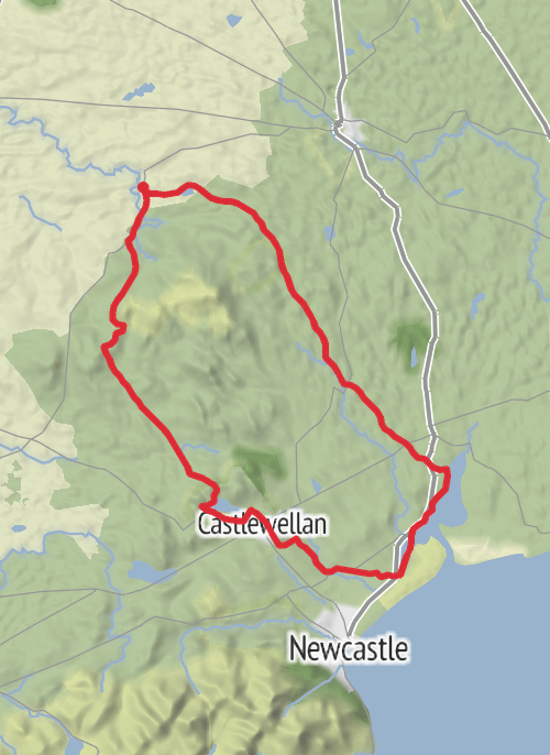 County Down Mountain Biking mobile static map
