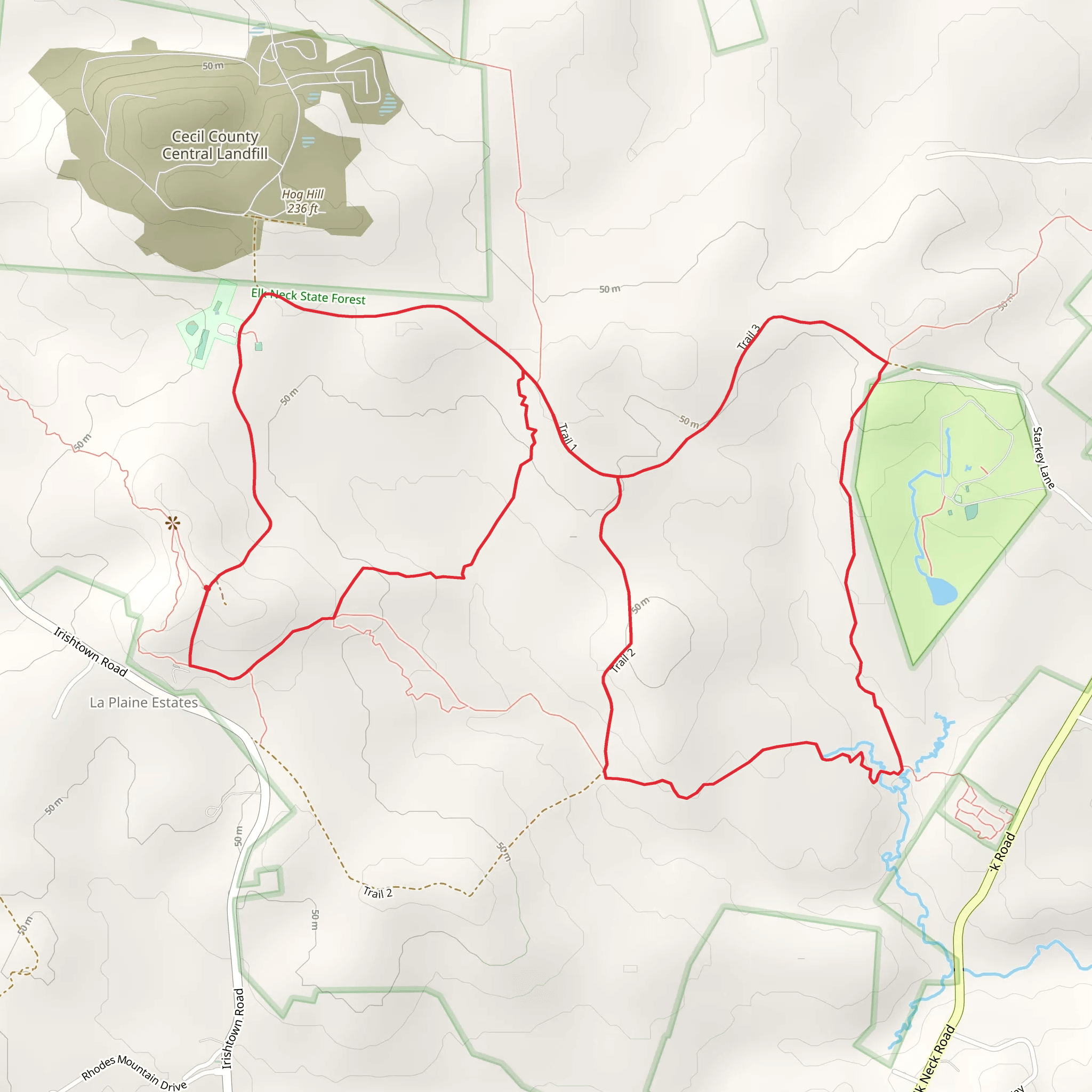 Mason-Dixon Trail Loop from Irishtown Road mobile static map