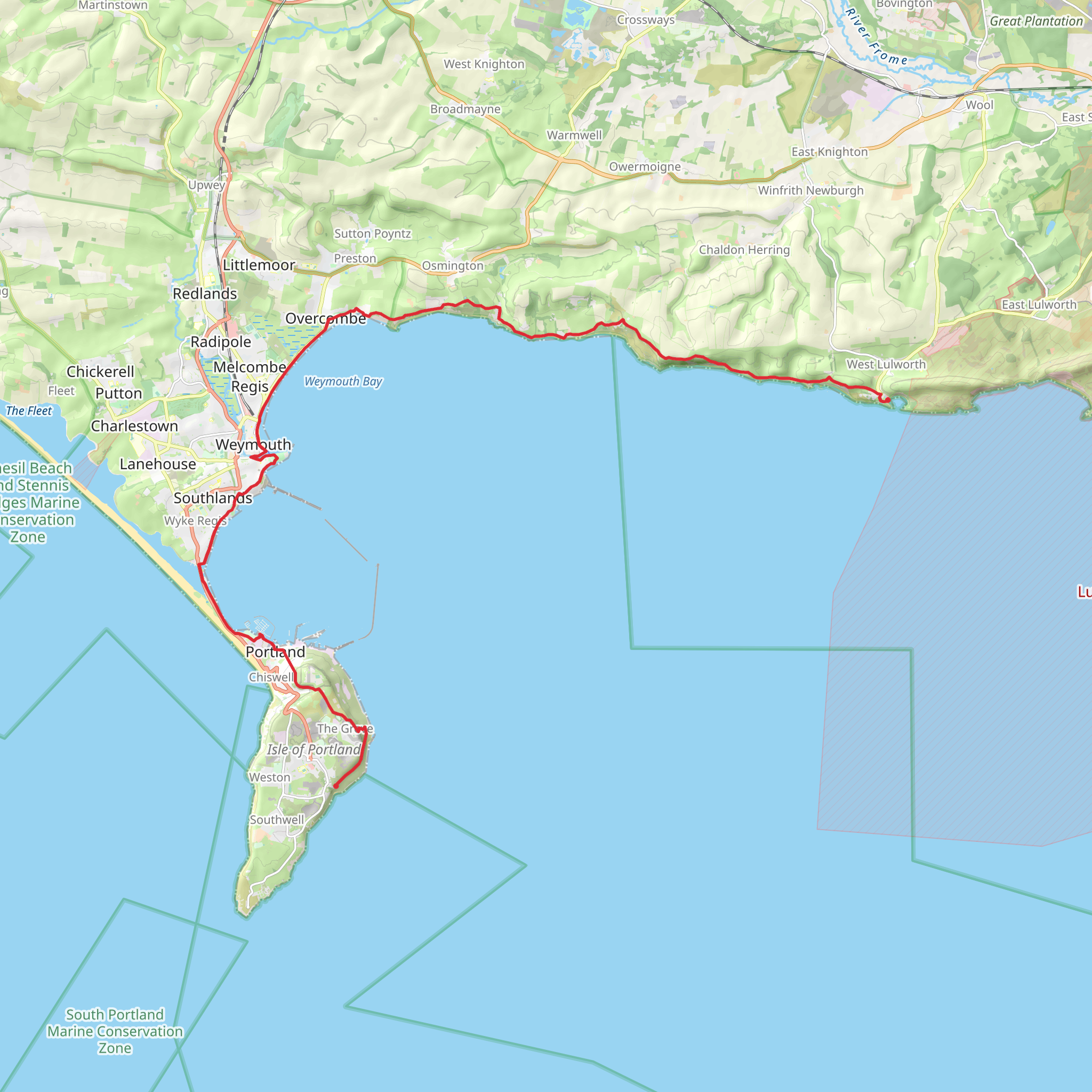 England Coast Paths - Southwest S mobile static map