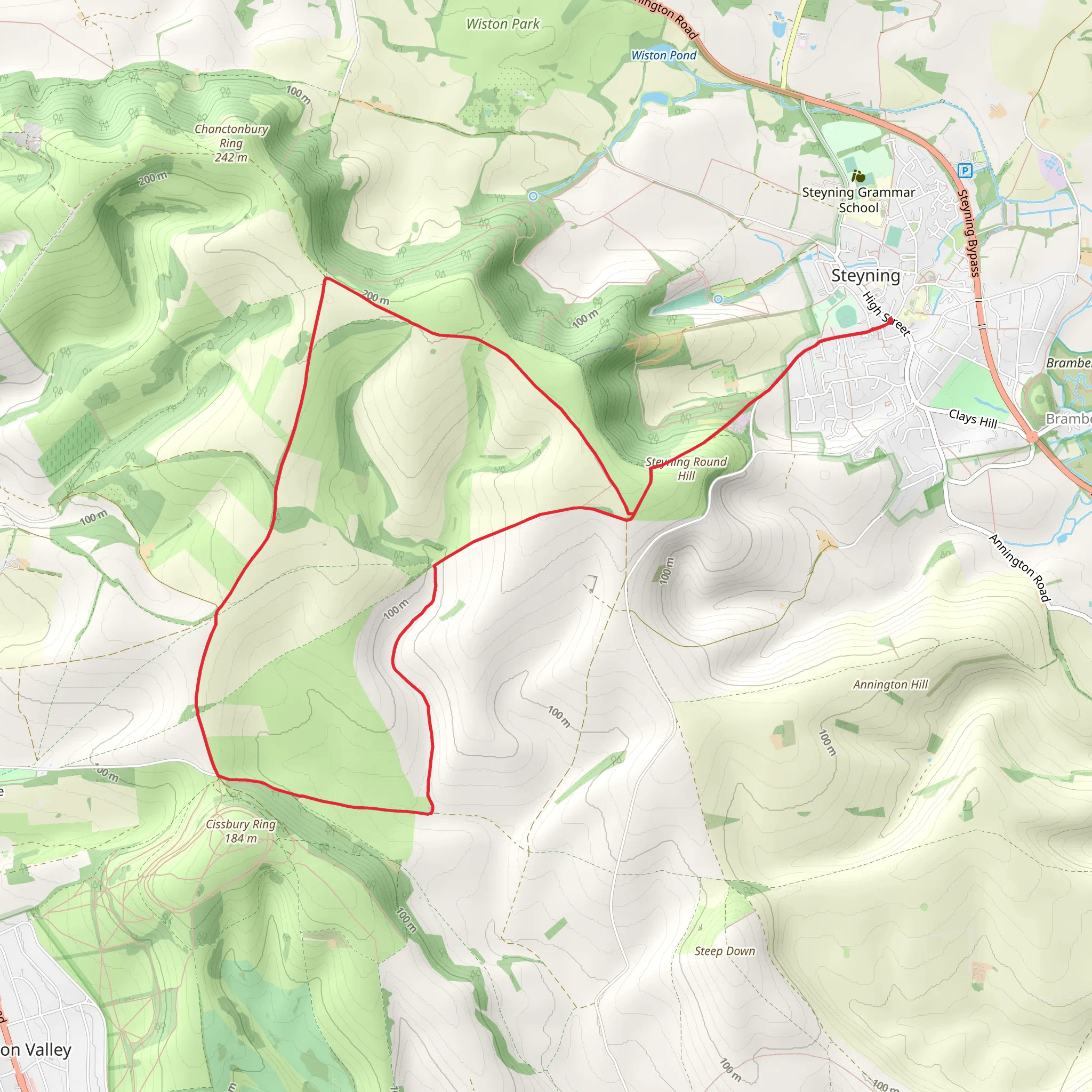 Steyning Round Hill and No Man's Land from Steyning | West Sussex | En