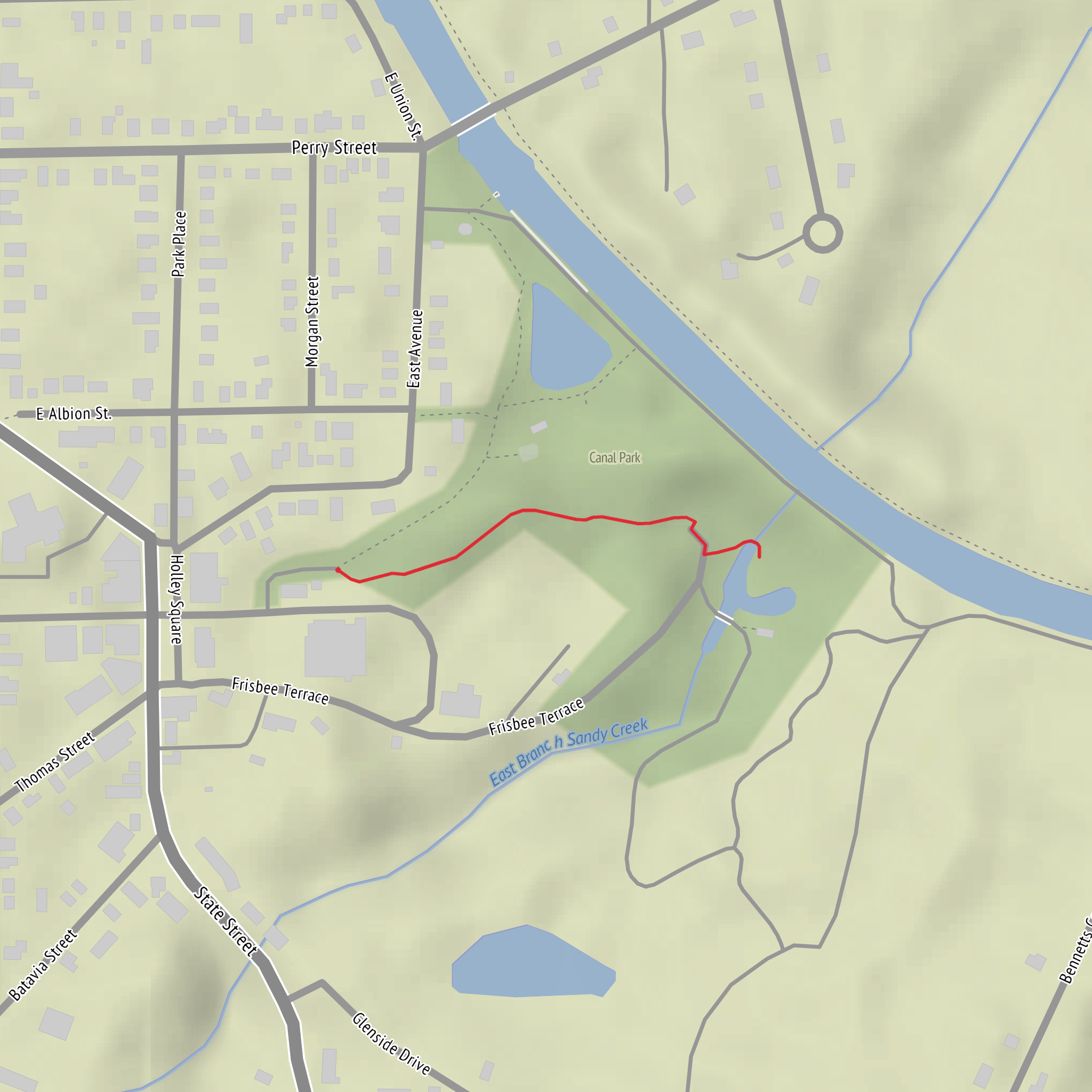 Honey Canal Falls via Canal Park mobile static map