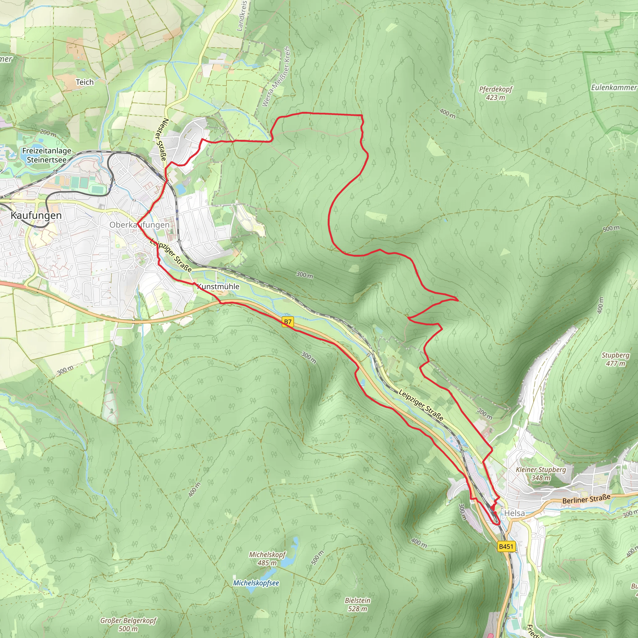 Helsa - Kaufungerweg mobile static map