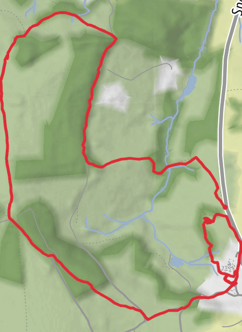 Hike from Snowshill mobile static map