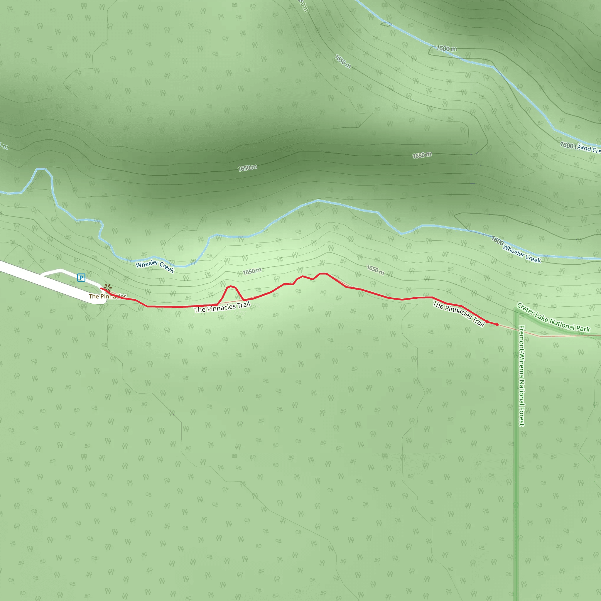 Wheeler Creek mobile static map