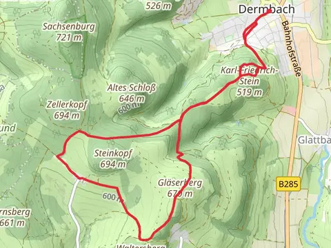 Feldatal Rundweg and Hochrhoener
