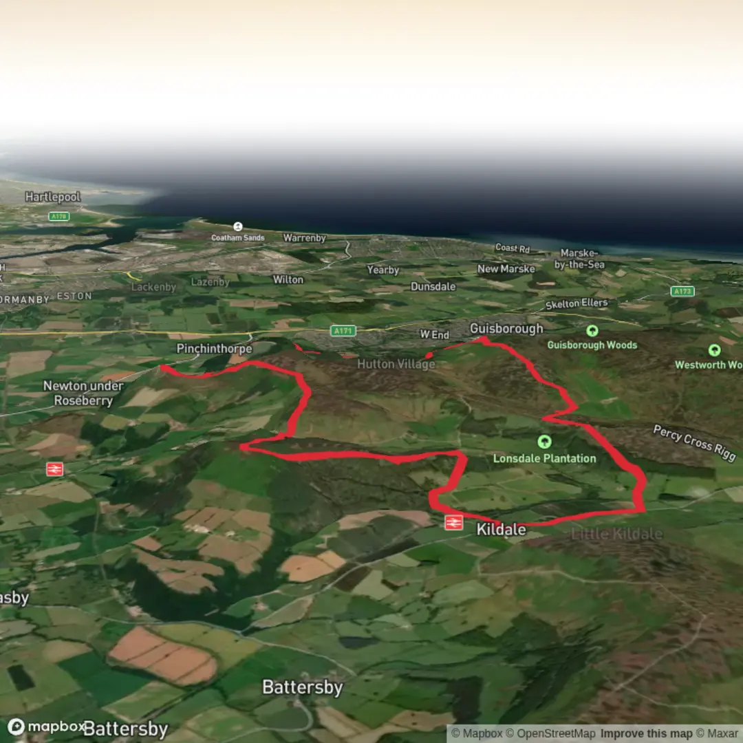 An image depicting the trail Cleveland 4 Peaks Challenge and its surrounding area.