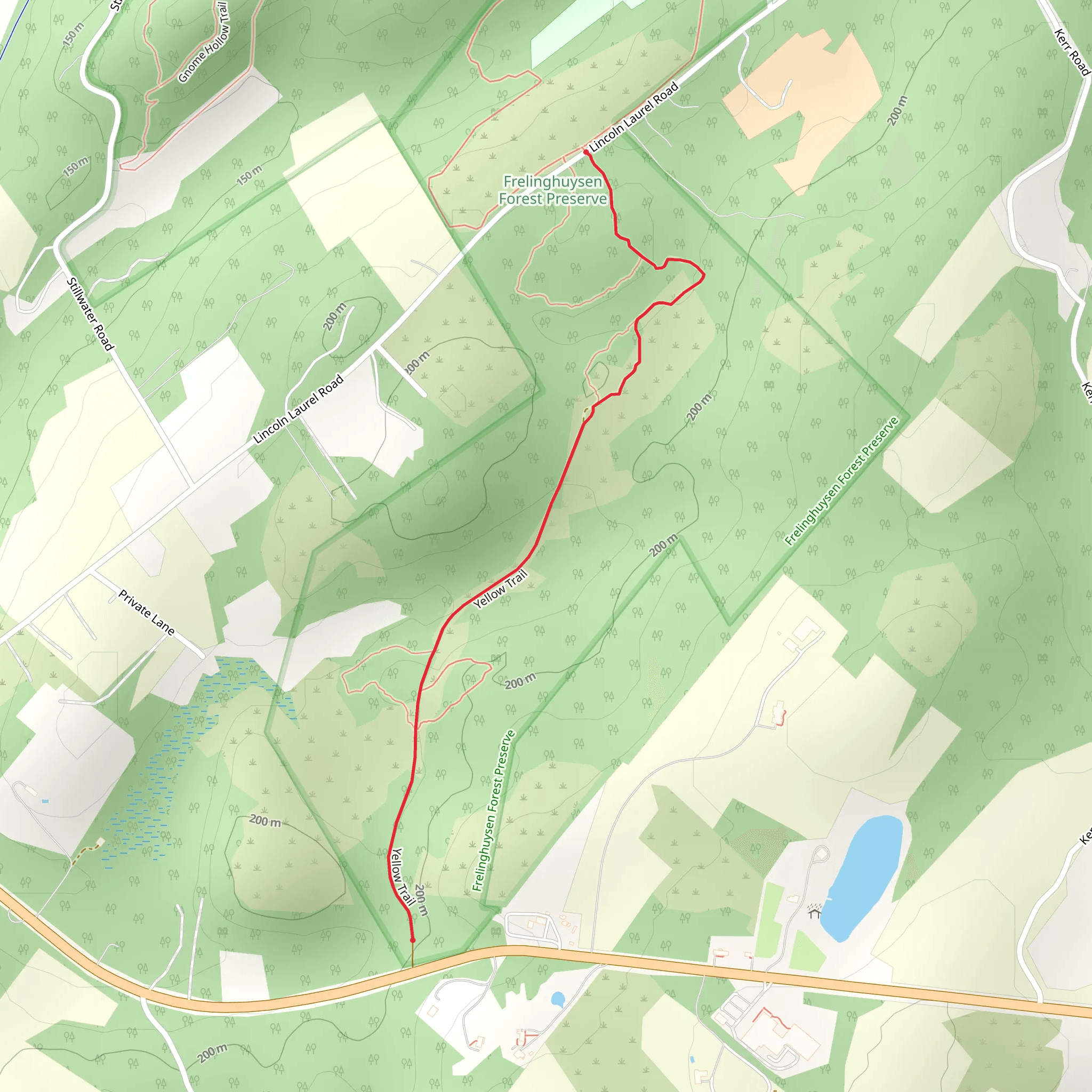 Yellow Trail mobile static map