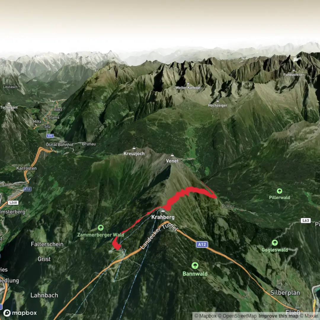 An image depicting the trail Hike from Zams via Goglesalpe and its surrounding area.