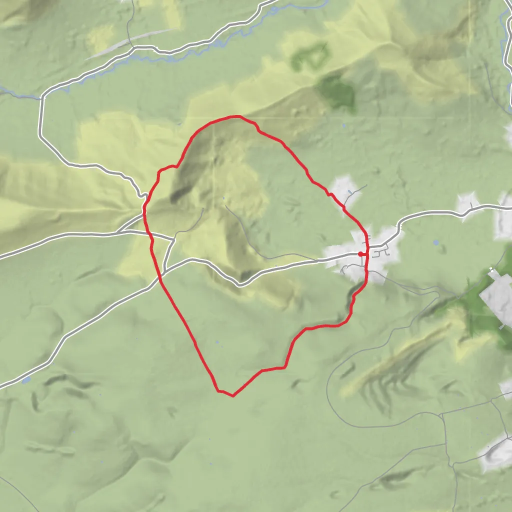 Mam Tor and Cave Dale from Castleton mobile static map