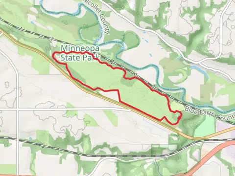 Minneopa State Park via Minnesota River Bluff Trail