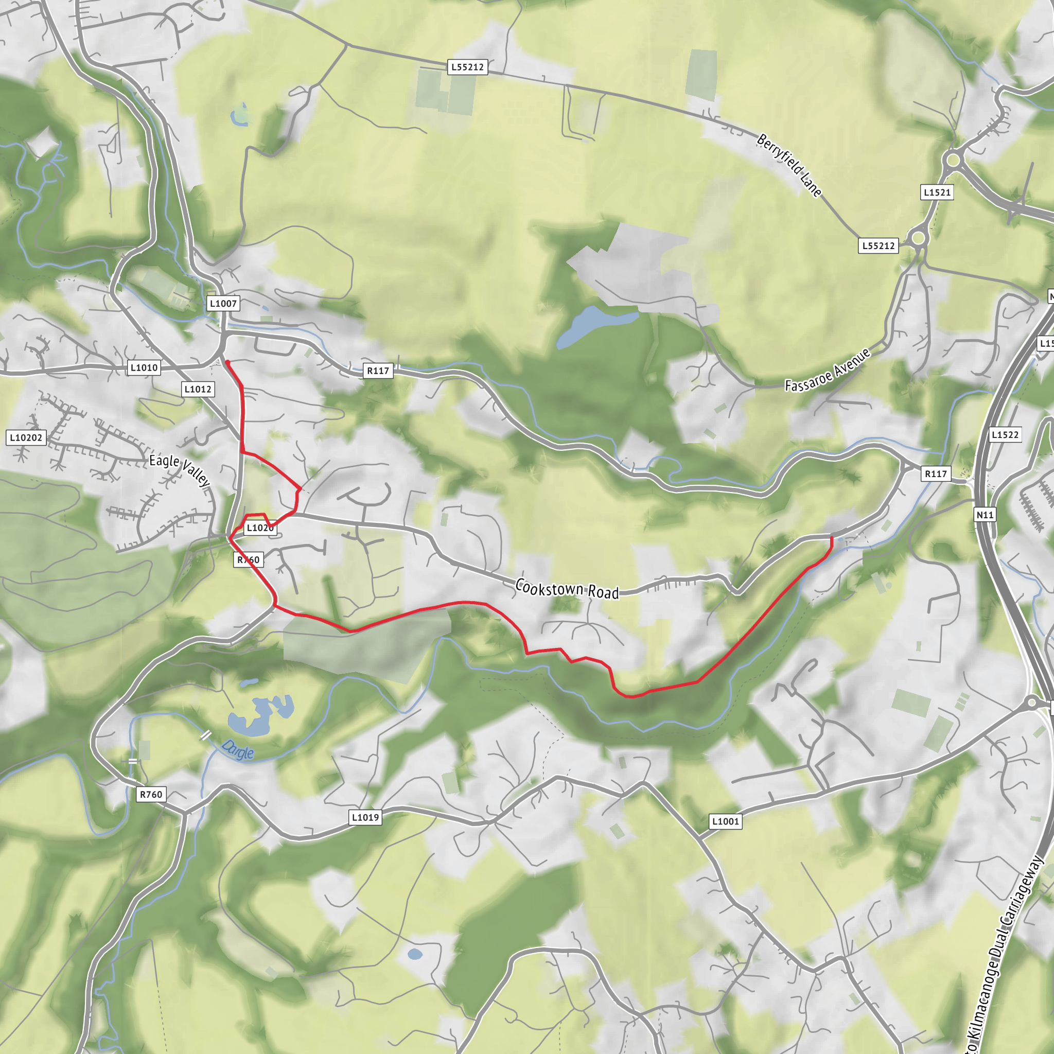 Lovers Leap Walk mobile static map