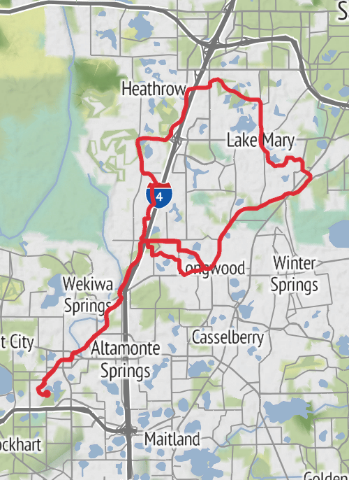 Altamonte Springs Road Cycling mobile static map