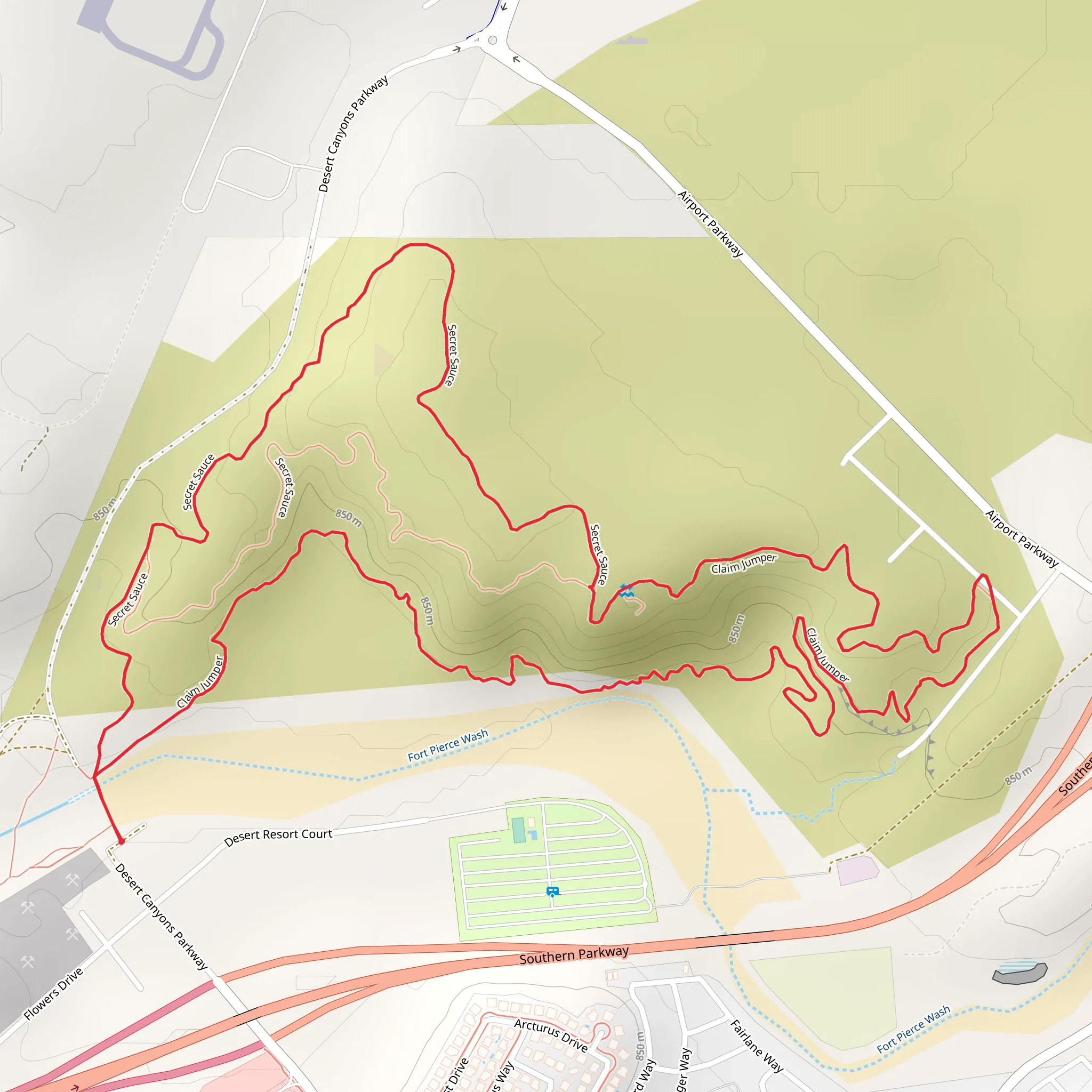 Claim Jumper and Secret Sauce Loop mobile static map