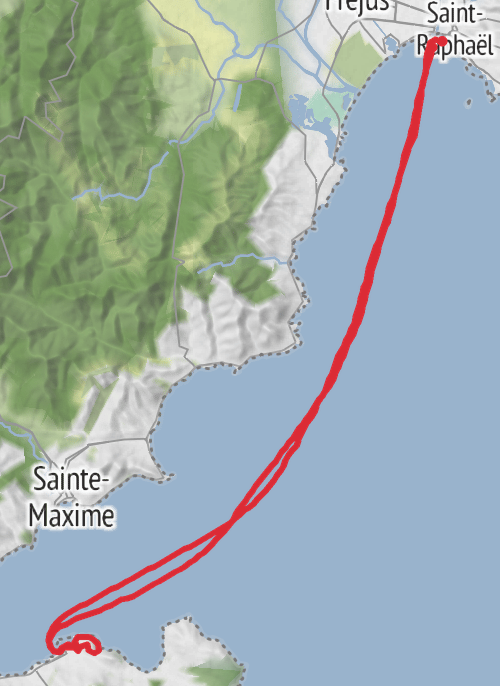 Hike from Saint-Raphaël mobile static map