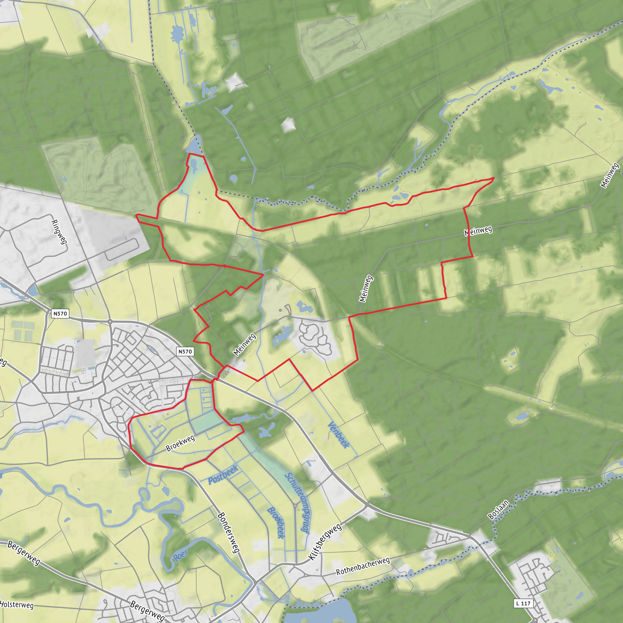 Nationaalpark de Meinweg, Kasteel Daelenbroeck and Melickervenplas mobile static map