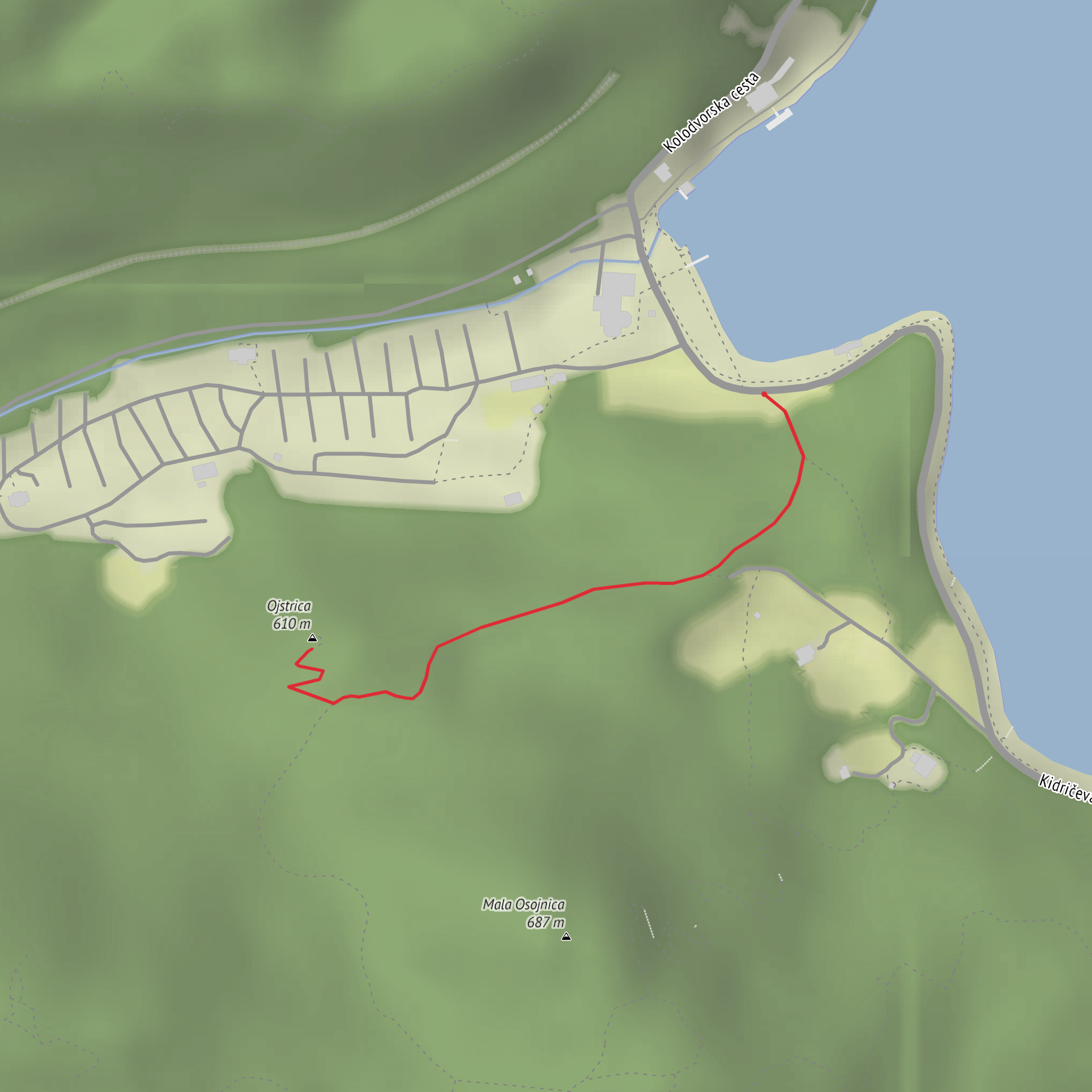Ojstrica Viewpoint mobile static map