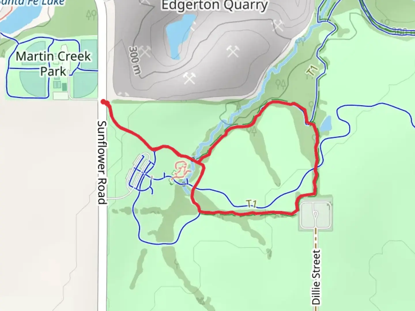 An image depicting the trail Horseshoe Loop and its surrounding area.