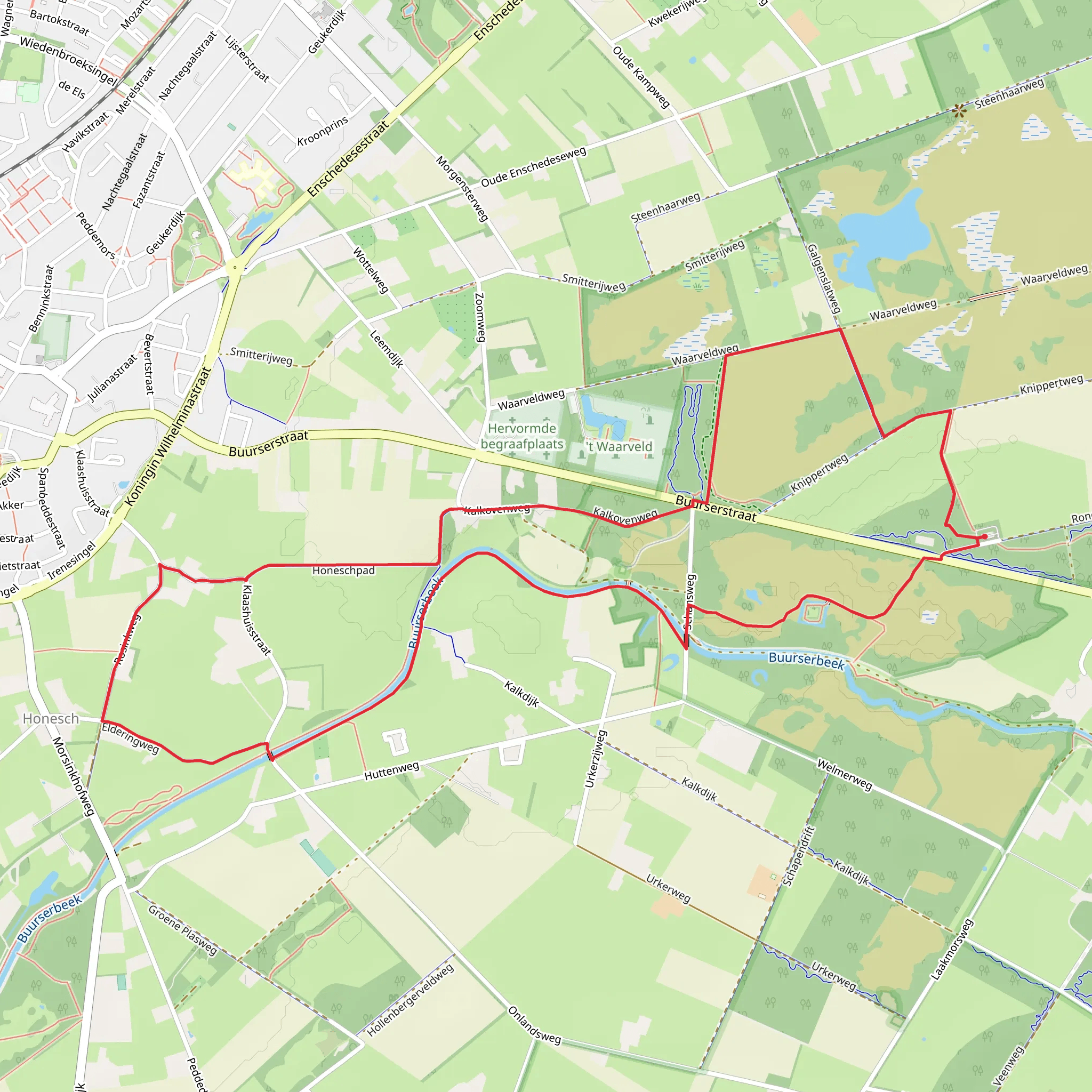 Klaasbrug, Onlandsbrug and Harrevelderschans Loop mobile static map