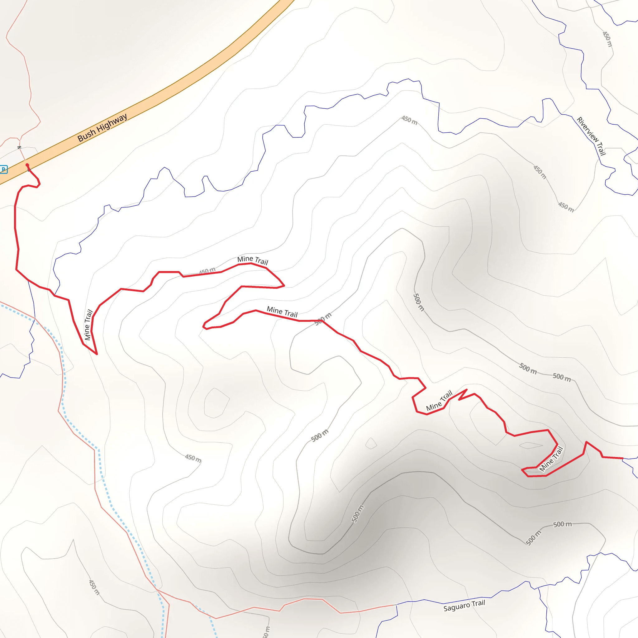 Mine Trail mobile static map