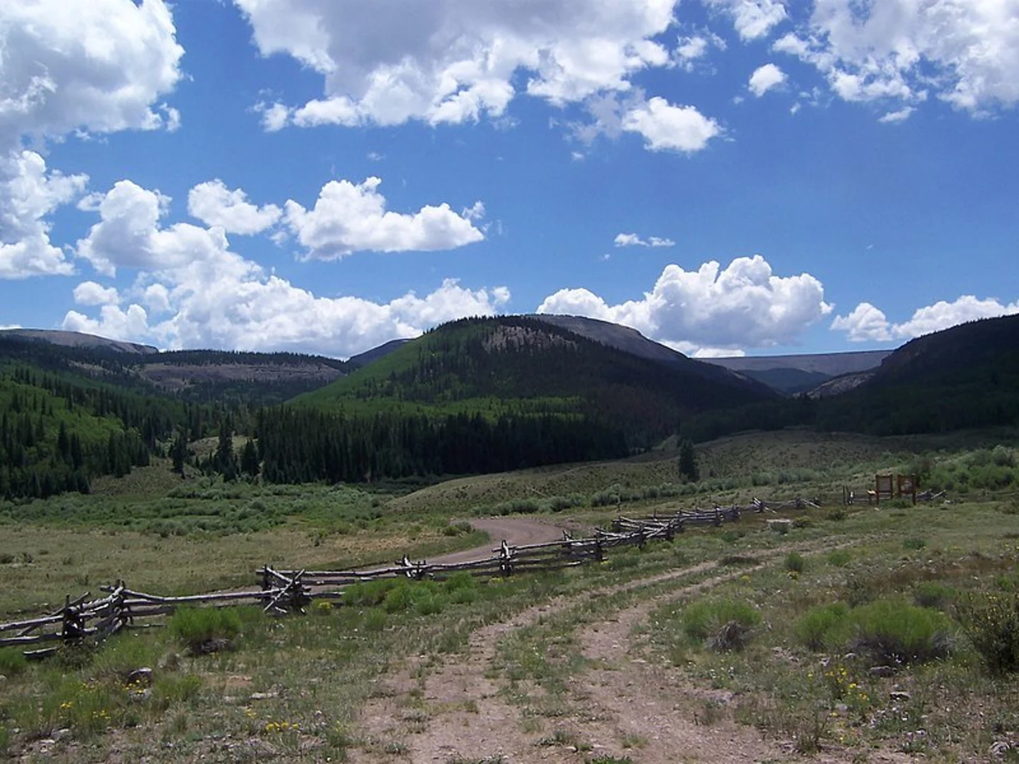 An image depicting the trail La Garita Creek Trail and its surrounding area.