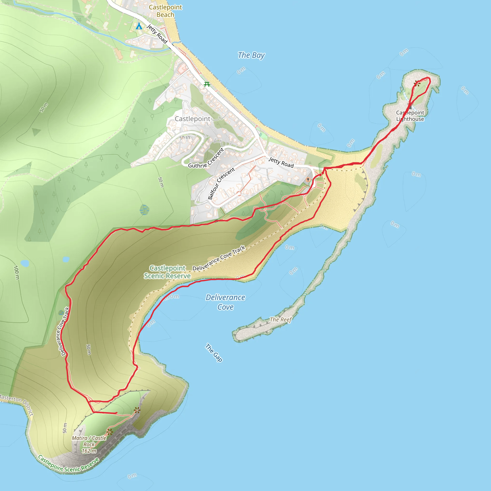 Castlepoint Track mobile static map