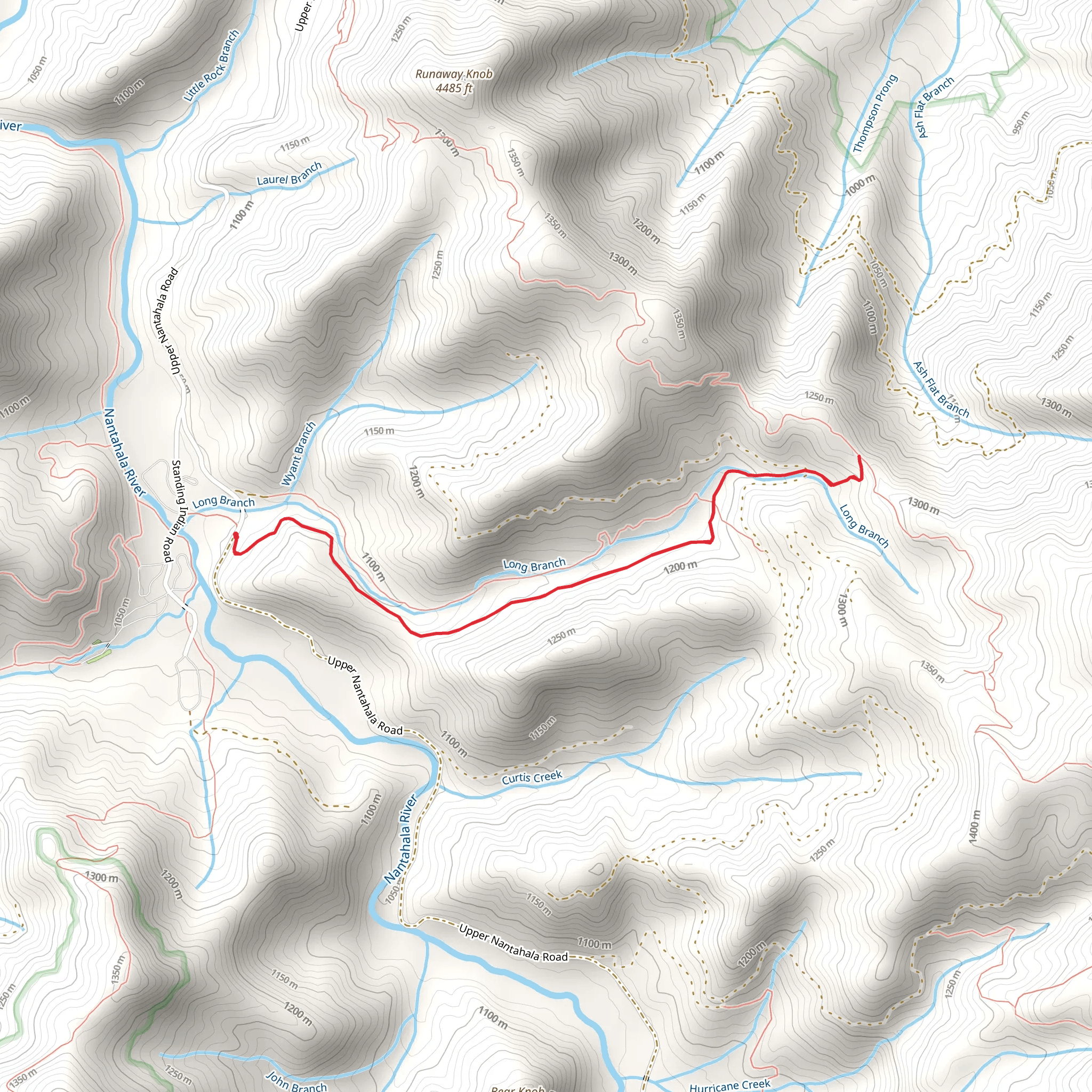 Long Branch Trail mobile static map
