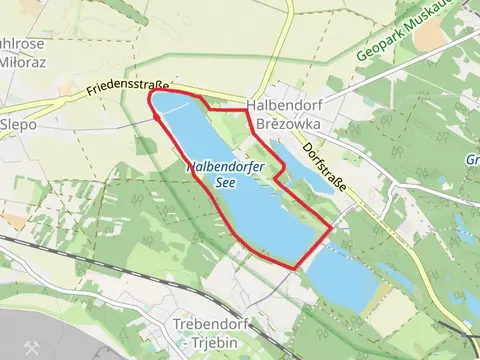Halbendorfer See via Rund um Weißwasser
