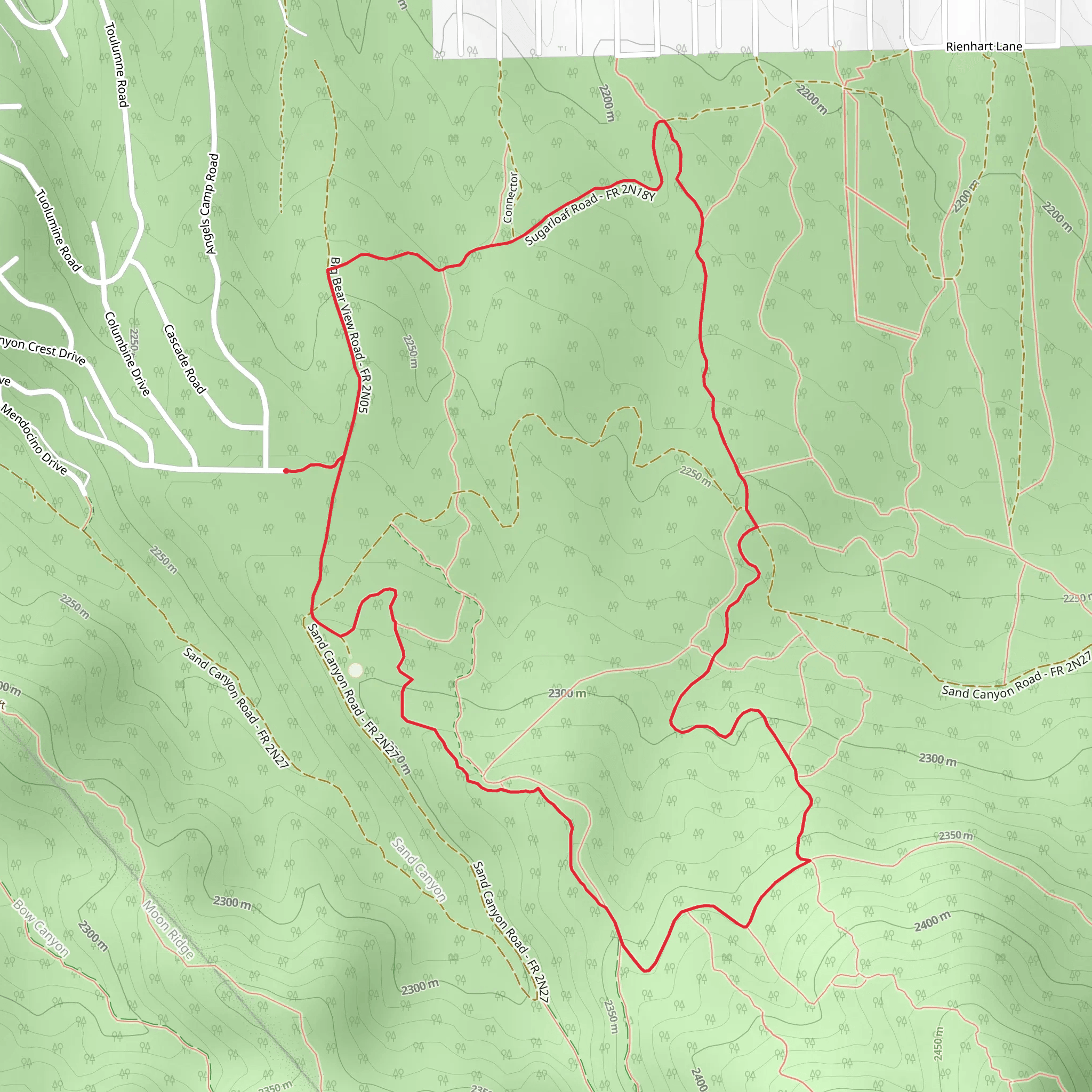 Sugarloaf Road Loop mobile static map