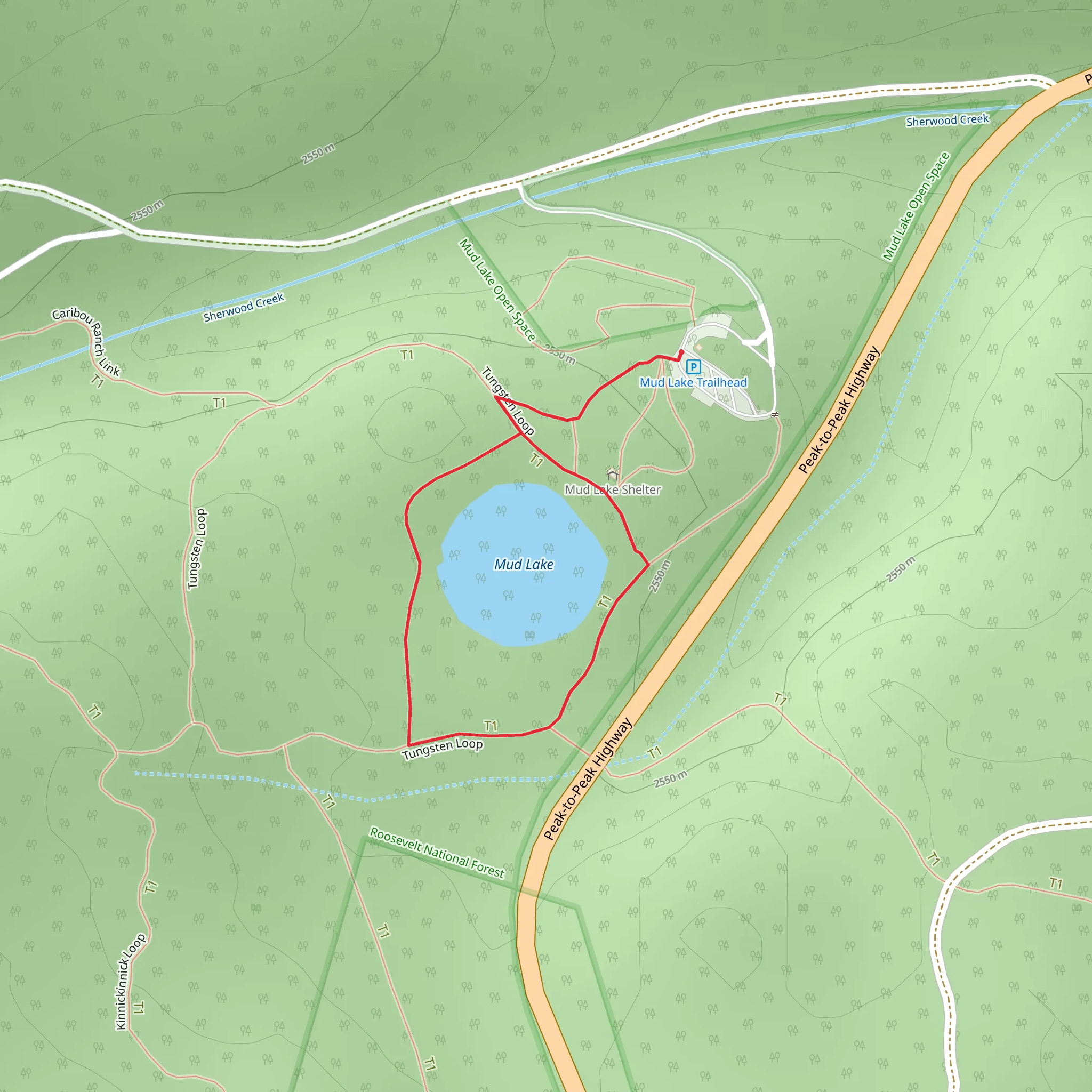 Mud Lake Loop mobile static map